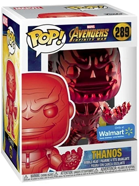 Funko POP #289 Marvel Avengers Infinity War Thanos Red Chrome Exclusive Figure
